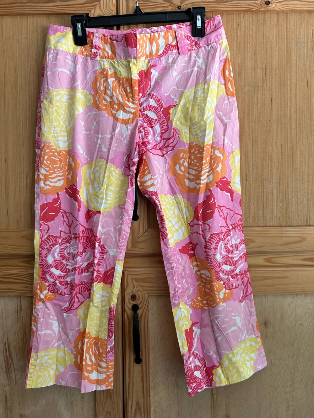 Women’s Lilly Pulitzer Pink Floral Crop Pants Sz 6